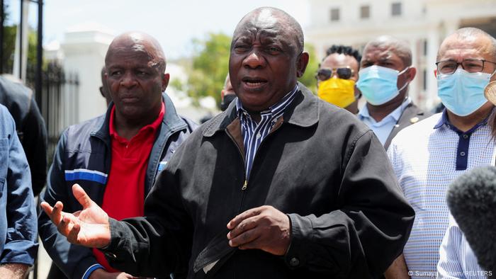 Südafrika Kaptstadt | Brand im Parlament | Cyril Ramaphosa, Präsident Südafrika Kaptstadt | Brand im Parlament | Cyril Ramaphosa, Präsident
