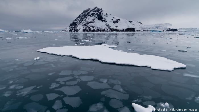 Chunks of ice floating in West Antarctica