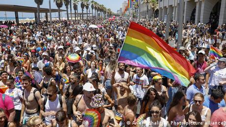 People participate in the annual Pride Parade, in Tel Aviv, Israel