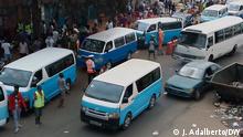Taxistreik in Huambo, Angola, am 06. Januar 2022
