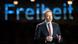 Christian Lindner speaking at the party meeting on January 6, 2021, in frot of a backdrop reading 'Freiheit' Christian Lindner speaking at the party meeting on January 6, 2021, in frot of a backdrop reading 'Freiheit'
