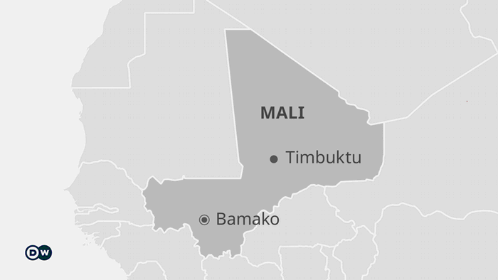 Infografik Karte Mali Bamako Timbuktu