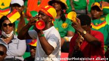 Fans during Cameroon against Burkina Faso, African Cup of Nations, at Paul Biya Stadium on January 9, 2022. (Photo by Ulrik Pedersen/NurPhoto)