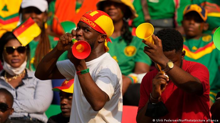 Fans during Cameroon against Burkina Faso, African Cup of Nations, at the Olembe Stadium