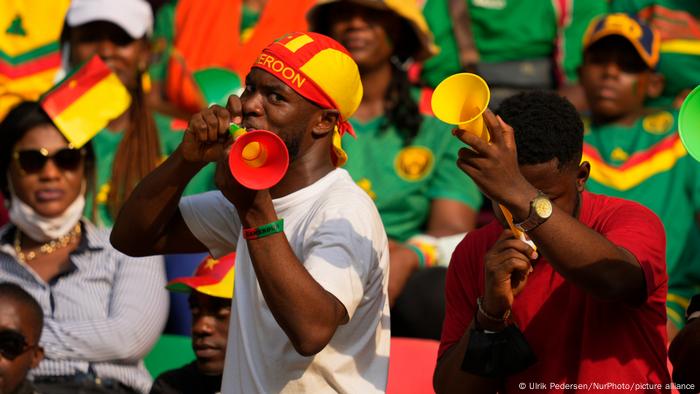 Fans during Cameroon against Burkina Faso, African Cup of Nations, at the Olembe Stadium