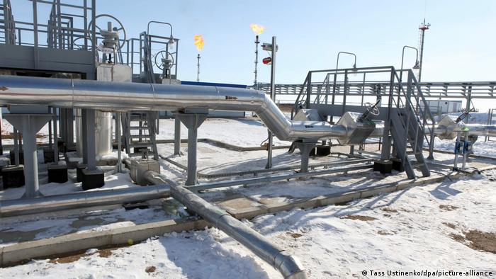 Kasachstan Karachaganak-Uralsk-Gasleitung vor Fertigstellung