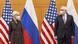 US Deputy Secretary of State Wendy Sherman (L) and Russian Deputy Foreign Minister Sergei Ryabkov (R) stand near US and Russian flags during talks on Ukraine in Geneva, Switzerland US Deputy Secretary of State Wendy Sherman (L) and Russian Deputy Foreign Minister Sergei Ryabkov (R) stand near US and Russian flags during talks on Ukraine in Geneva, Switzerland