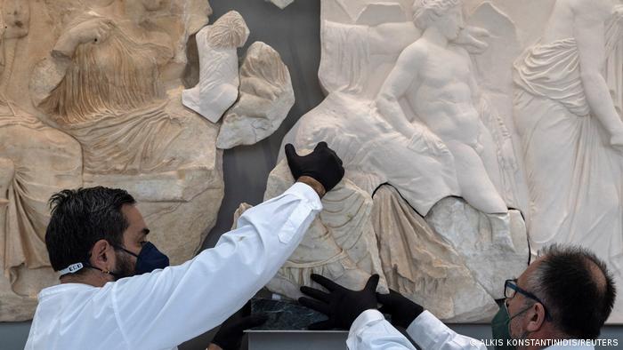 Griechenland Athen Rückgabe Parthenon Fragment durch Museum Sizilien