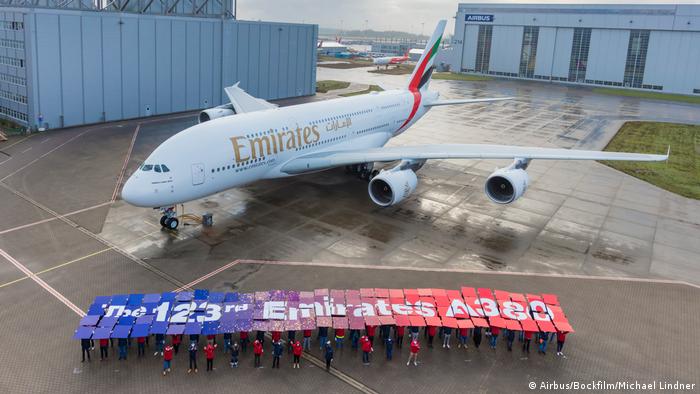 Airbus plant in Hamburg, 16.12.21.  Emirates to Deliver 123rd and Final A380