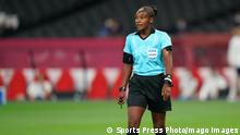 Sapporo, Japan, July 21st 2021: Referee Salima Mukansanga RWA in action during the Womens Olympic Football Tournament Tokyo 2020 match between Great Britain and Chile at Sapporo Dome in Sapporo, Japan. Great Britain v Chile - Sapporo Dome PUBLICATIONxNOTxINxBRA