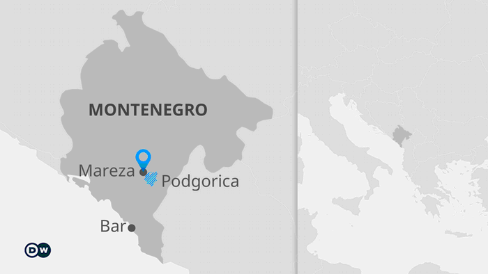 Infografik Karte Montenegro Podgorica Mareza Bar EN