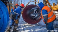 Bau der Gaspipeline Power of Siberia
