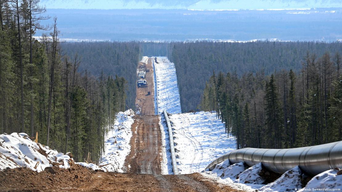 Obra de gasoduto da Sibéria para a China 