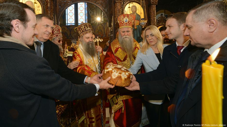 Dodik i Stanivuković sa patrijarhom Porfirijem (2022)