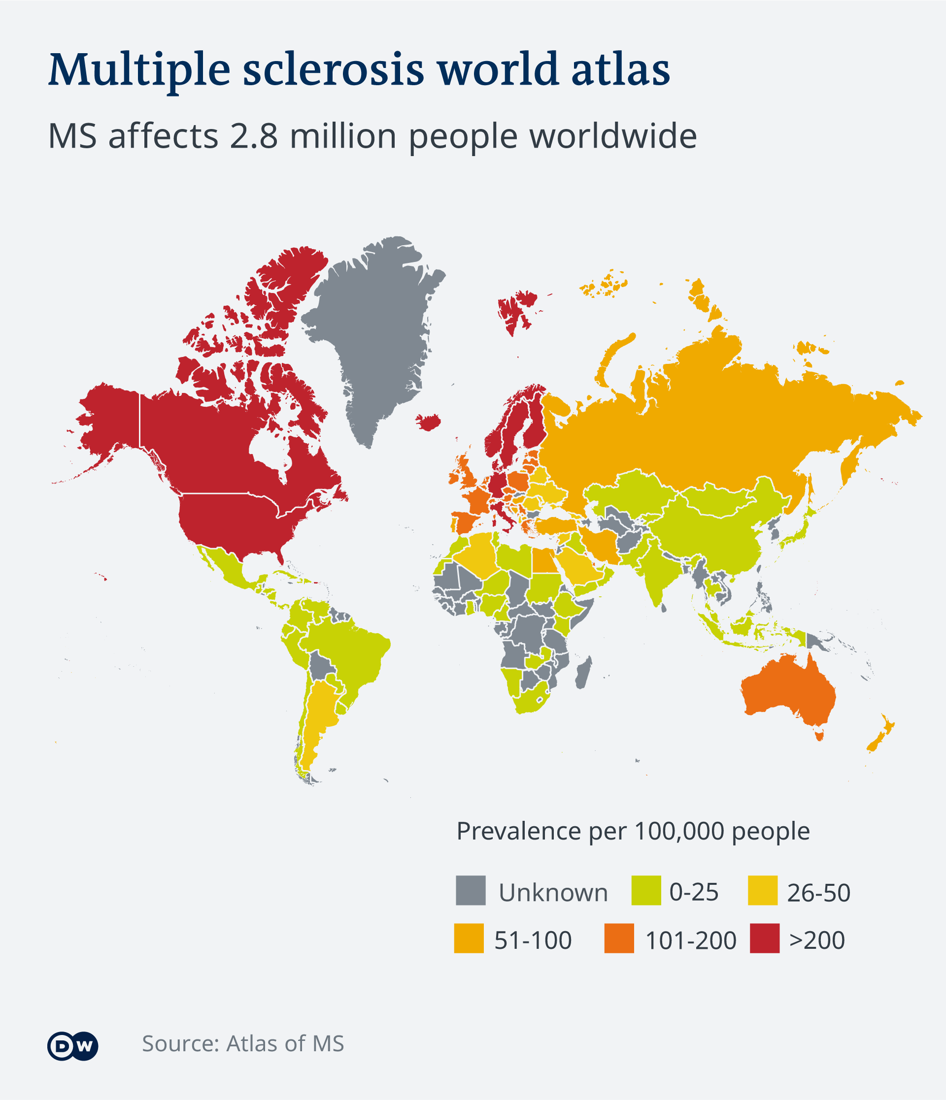 Infografik Karte Muliple Sclerose EN