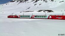 Dokumentation Glacierexpress – Von Sankt Moritz zum Matterhorn .
Sendedatum: 23.02.2022
Thema: Reisereportage mit dem Glacierexpress in der Schweiz
Die Fahrt mit dem Glacierexpress ist eine der berühmtesten Eisenbahnreisen der Welt. Seit 88 Jahren gehört die Reise mit dem langsamsten Schnellzug der Welt zu einer der aufregendsten und bequemsten Möglichkeiten die Alpen zu entdecken.
Fotograf: © SWR (Stills aus einer SWR-Doku)
Rechte: Verwendung nur im Zusammenhang mit dieser Dokumentation
