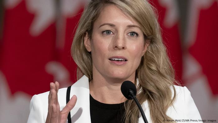 Melanie Joly, canciller canadiense.