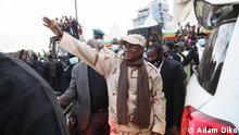 Fotos des malischen Übergangspremierminister Choguel Kokalla Maïga während der Demonstration zur Unterstützung der Übergangsbehörden am 14. Januar 2022 ein.
Copyright: Adam Diko.