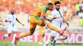 Ivory Coast's Sebastien Haller in action against Sierra Leone