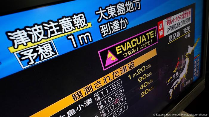Alarmbereitschaft in Japan wegen der Lage in Tonga
