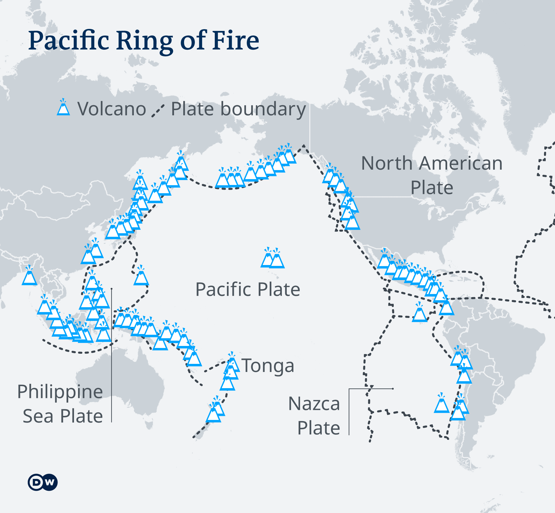 Pacific Ring of Fire - Stock Image - E365/0096 - Science Photo Library