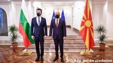 Nordmazedonien-Bulgarien: Treffen der Premierminister Nordmazedoniens und Bulgariens Dimitar Kovacevski und Kiril Petkov.
Skopje, 18.01.2022