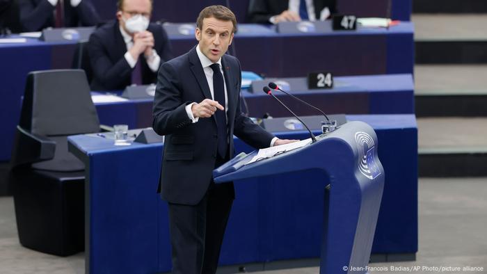 Frankreich Straßburg |Europäisches Parlament | Rede Emmanuel Macron