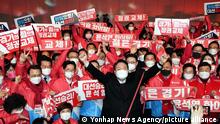 Südkorea Der oppositionelle Präsidentschaftskandidat Yoon Suk-yeol von der People Power Party