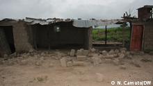 19.1.2022, Kazuko, Angola, Überschwemmungen zerstören Häuser in Kakuzo, in der angolanischen Provinz Malanje
