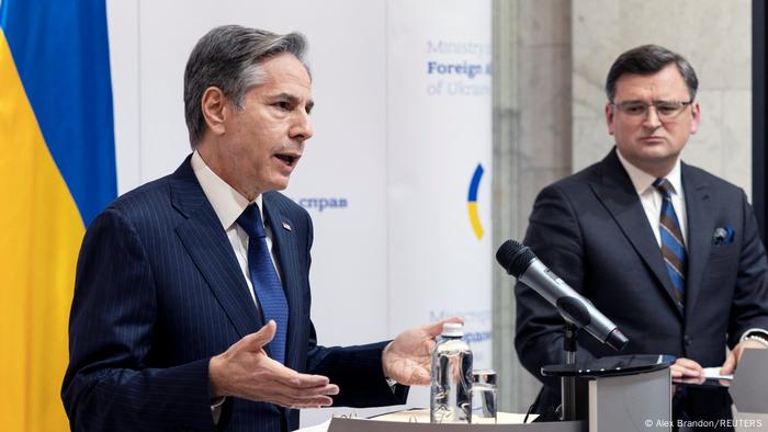Госсекретарь США Энтони Блинкен и глава МИД Украины Дмитрий Кулеба