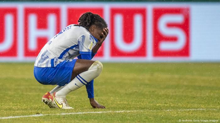 Dedryck Boyata rues another defeat for Hertha Berlin.