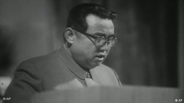 Kim Il Sung bei einer Rede vor der Kommunistischen Arbeiterpartei (Foto:AP/APTN)