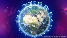 World economy and corona virus concept. The impact of coronavirus on the world. 3d illustration