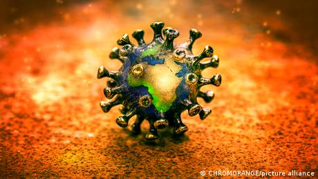 Illlustration: A globe in the form of a coronavirus