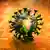 Illlustration: A globe in the form of a coronavirus