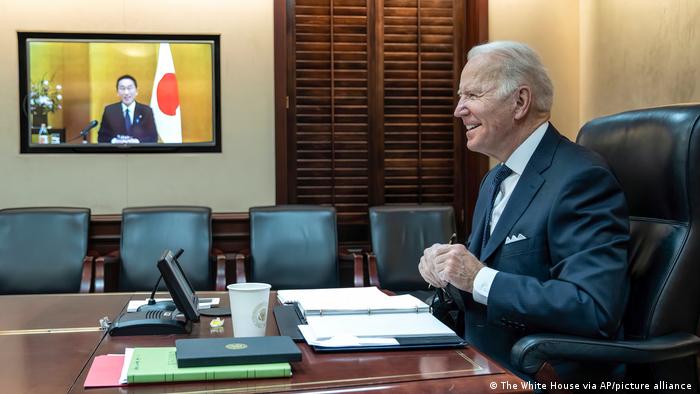 USA Japan Biden Fumio Kishida Videokonferenz
