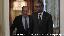 Russian Foreign Minister Sergei Lavrov meets with his Malian counterpart Abdoulaye Diop in Moscow on November 11, 2021. (Photo by Yuri KOCHETKOV / POOL / AFP) (Photo by YURI KOCHETKOV/POOL/AFP via Getty Images)