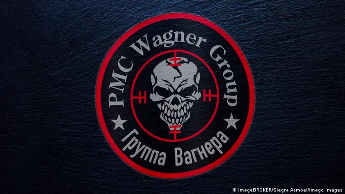 Logo des russischen privaten Sicherheitsunternehmen und Militärunternehmen Wagner Gruppe (paramilitärische Organisation)