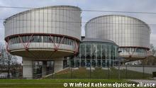 Europäischer Gerichtshof für Menschenrechte (EGMR), European Court of Human Rights, aufgenommen in Strassburg (Strasbourg). Der Gerichtshof wacht über die Einhaltung der Europäischen Menschenrechtskonvention in den 47 Mitgliedsstaaten. Foto: Winfried Rothermel