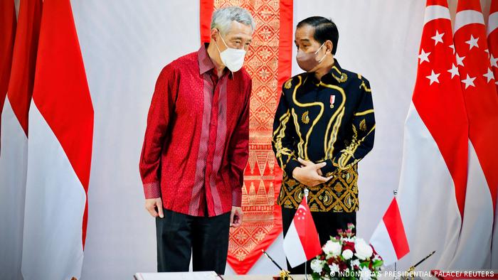 Perdana Menteri Singapura, Lee Hsien Loong dan Presiden Joko Widodo di Pulau Bintan, 25/01/2022