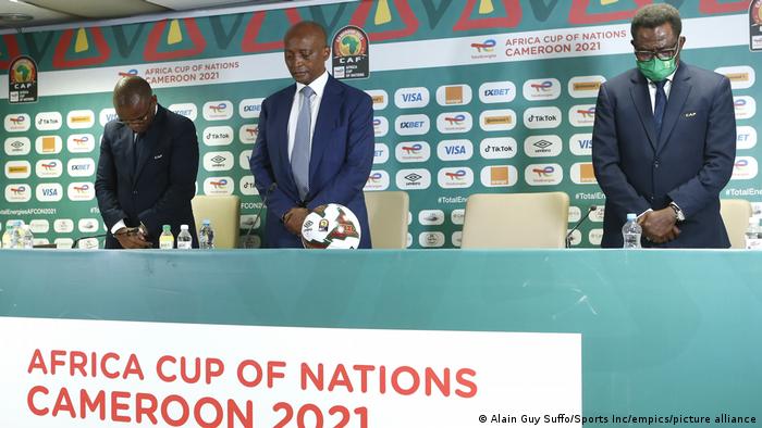 CAF officials hold a moment of silence