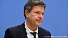 German Minister of Economics and Climate Protection Robert Habeck presents the German government's annual economic report in Berlin on January 26, 2022. (Photo by John MACDOUGALL / POOL / AFP)