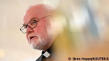 Reinhard Marx, the cardinal of the Munich and Freising Archdiocese holds news conference in Munich, Germany, January 27, 2022, to respond to a report on how it handled abuse cases between 1945 and 2019. The report, from last week, criticised former Pope Benedict XVI for failing to act in four cases. Sven Hoppe/Pool via REUTERS