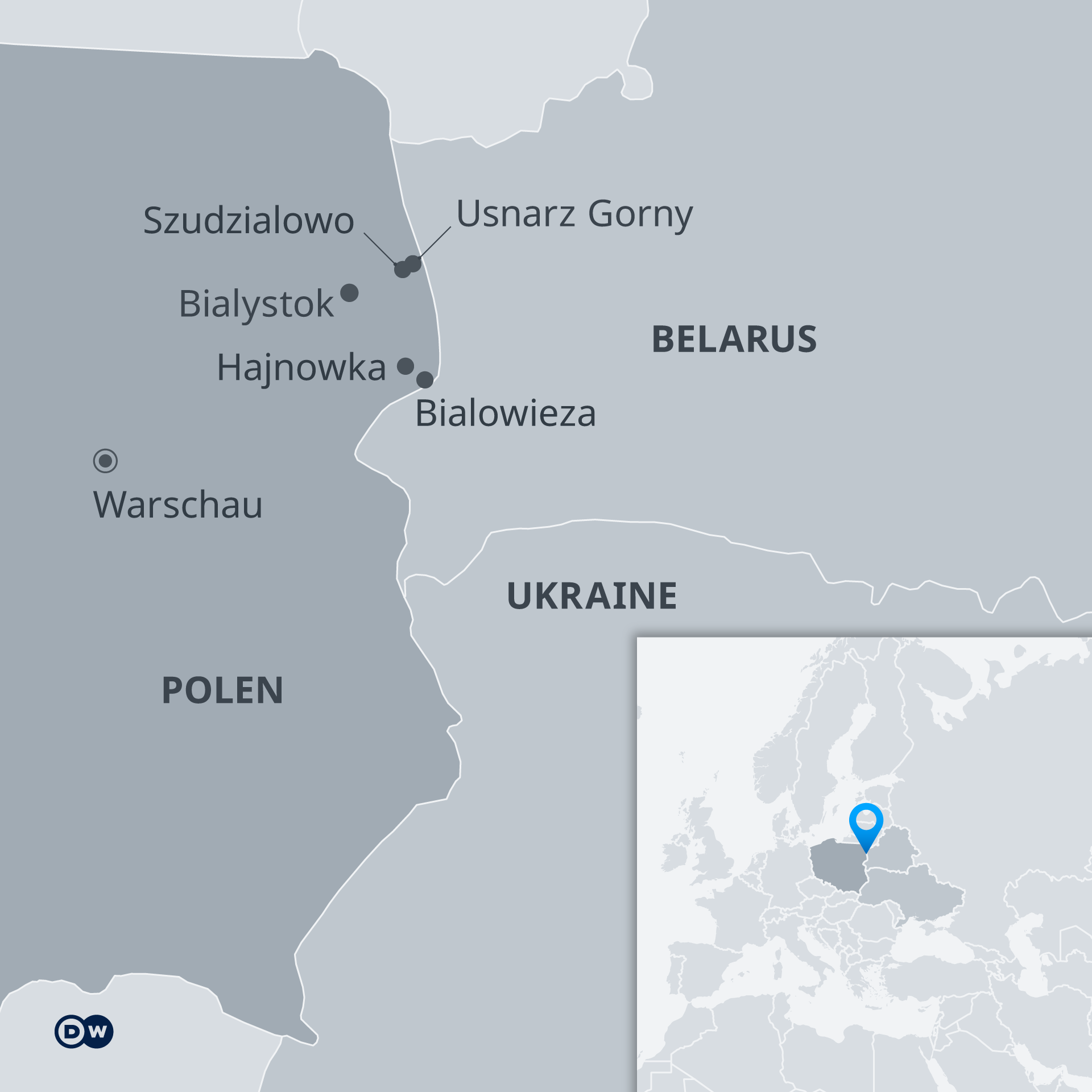 Zona de graniţă dintre Belarus şi Polonia