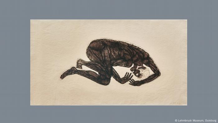 Ein Bild von Kiki Smith zeigt einen schlafenden Menschen.
