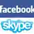 Logos of Skype and Facebook