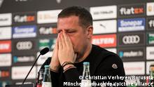 28.01.2022 Fußball: Bundesliga, Borussia Mönchengladbach, Pressekonferenz: Sportdirektor Max Eberl erklärt seinen Rücktritt aus gesundheitlichen Gründen. +++ dpa-Bildfunk +++