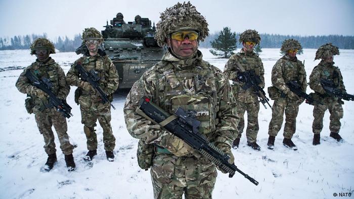 British soldiers on patrol in Estonia