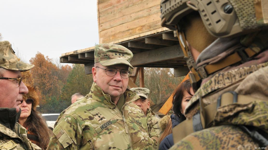 Generalul american Ben Hodges în 2015 la Lviv în Ucraina