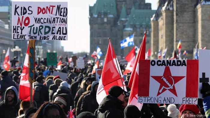 Kanada Ottawa Lastwagen Konvoi «Freedom Convoy» Demonstration